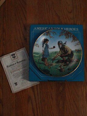 Vintage Crown Parian 1983 American Folk Heroes Porcelain Collector's Plate